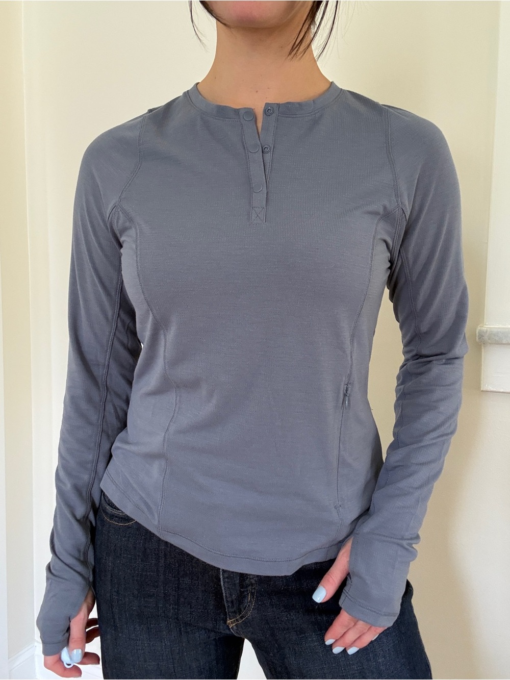 Avalanche Reclaimed Dusty Blue Lightweight Henley M